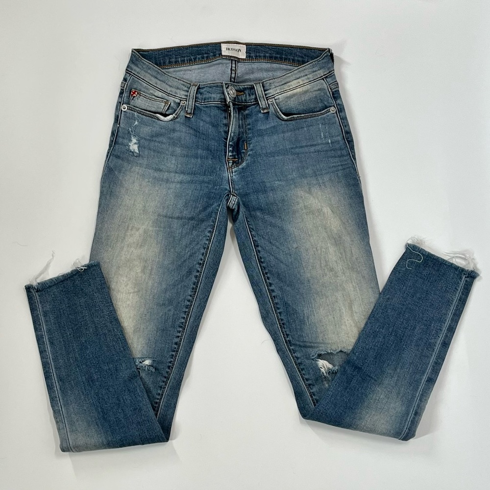 Hudson Jeans Krista Ankle Skinny Raw Hem Size 25 EUC Designer Denim Jeans